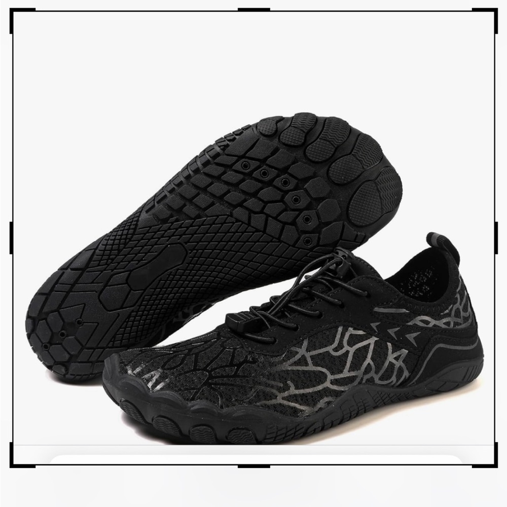 Womens Black barefoot  waterproof Shoes Hikes 9